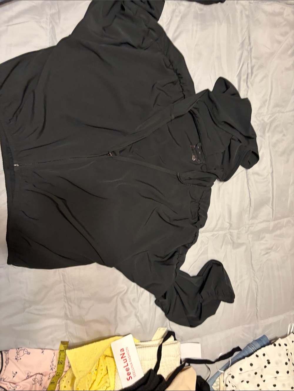 P'tula Black Zip-Up Hoodie Jacket